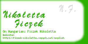 nikoletta ficzek business card